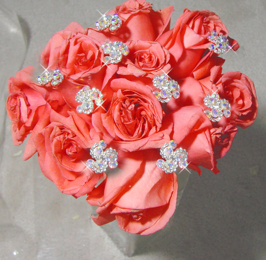 Iridescent Swirl Crystal Bouquet Jewelry